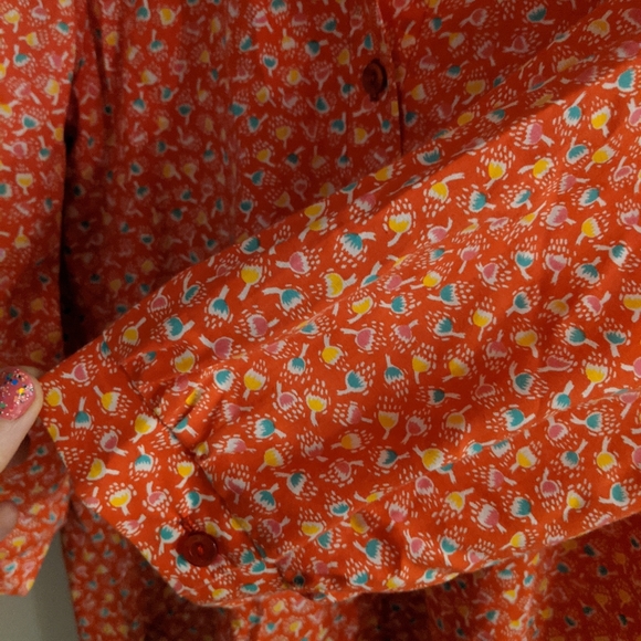 Vintage Coral Button-up - Picture 5 of 6